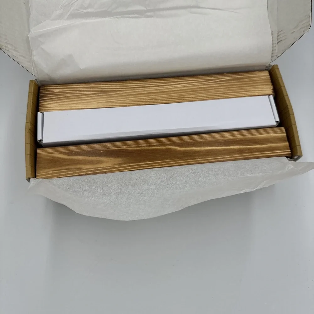 Set of 2‎ Wood Wall Planter Pocket Faux Greenery Dried Flowers Minimalist Pine